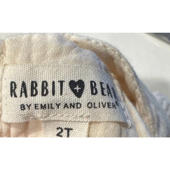 Rabbit + Bear By Emily And Oliver Organic Cotton Dress 2T Embroidered Rainbow - Picture 7 of 7